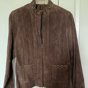 Ladies brown leather jacket
